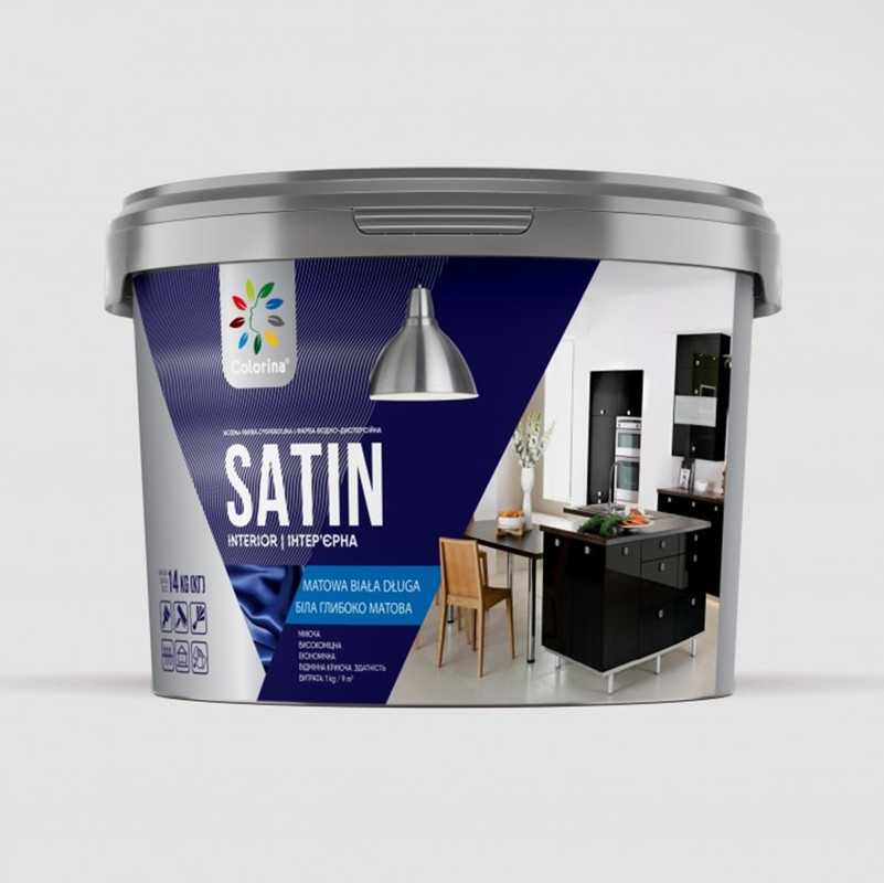 Фарба водоемульсійна COLORINA, білий мат, 3кг